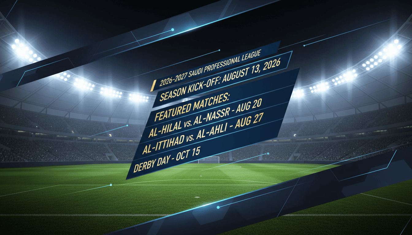 Saudi Professional League Announces Schedule for 2026-2027 Season