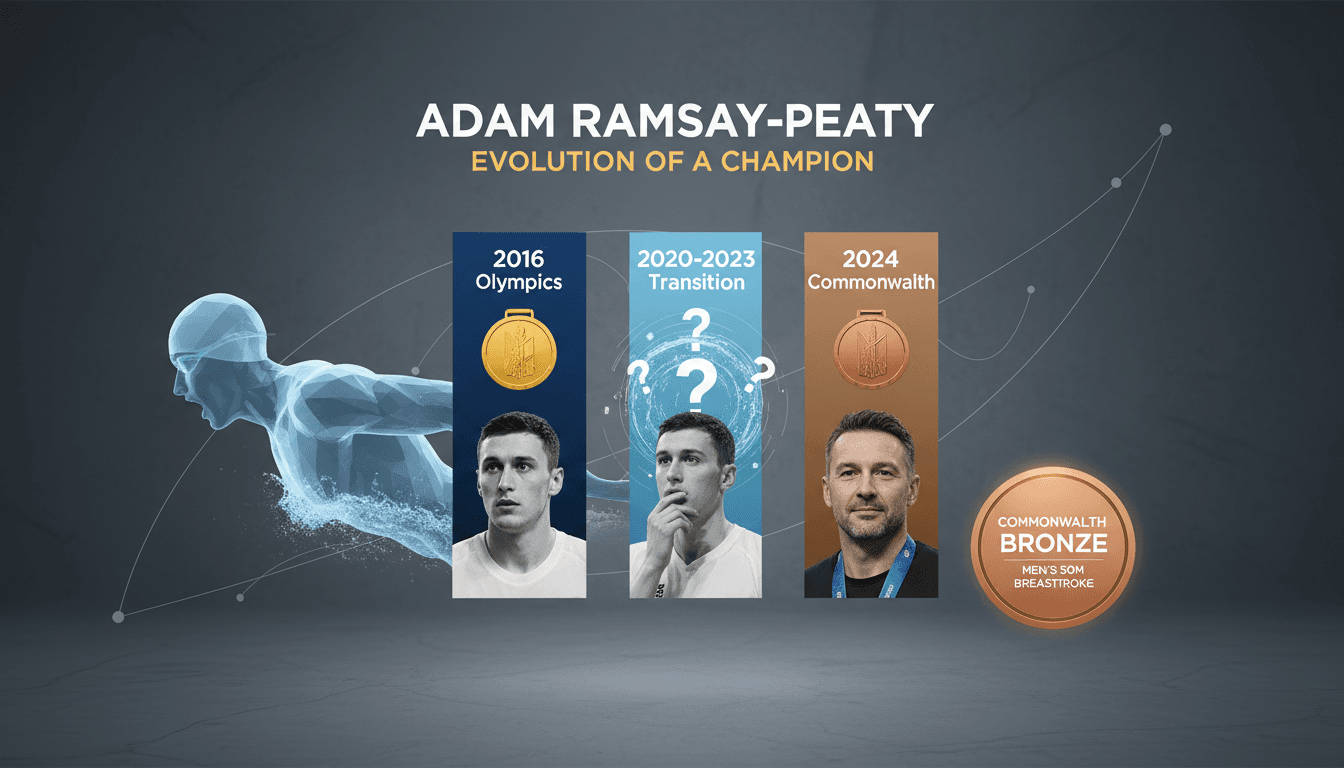 Adam Ramsay-Peaty wins bronze in Men's 50m Breaststroke at Commonwealth Games