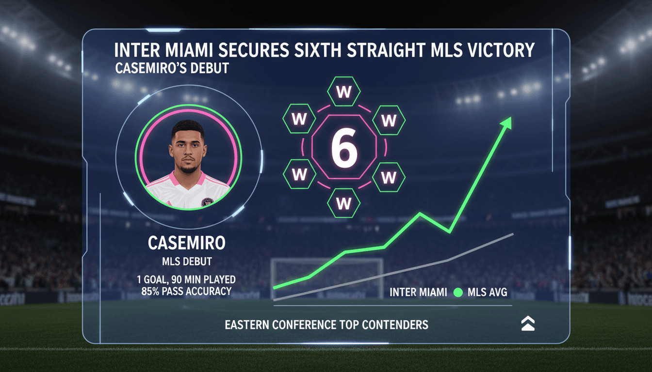 Casemiro in action during his debut match for Inter Miami against Montreal.