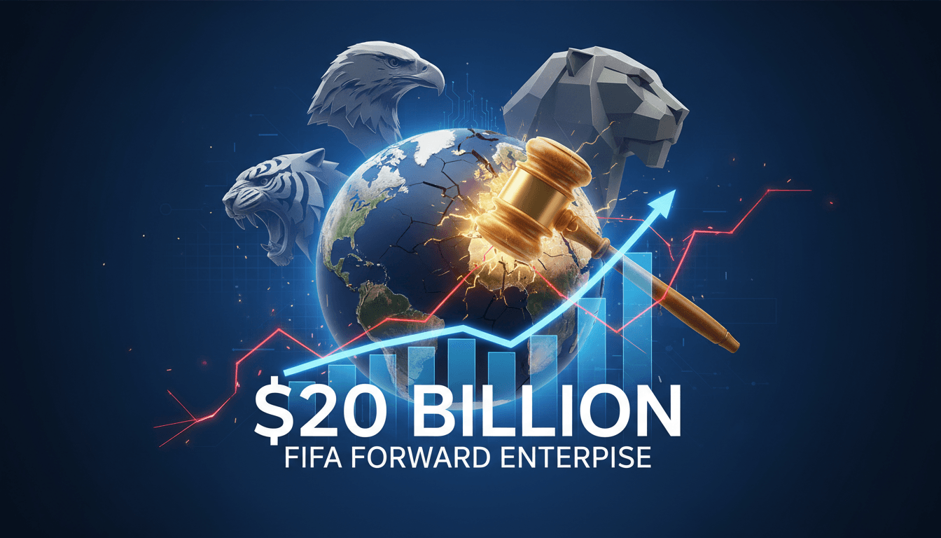 FIFA logo with a backdrop of football confederation flags