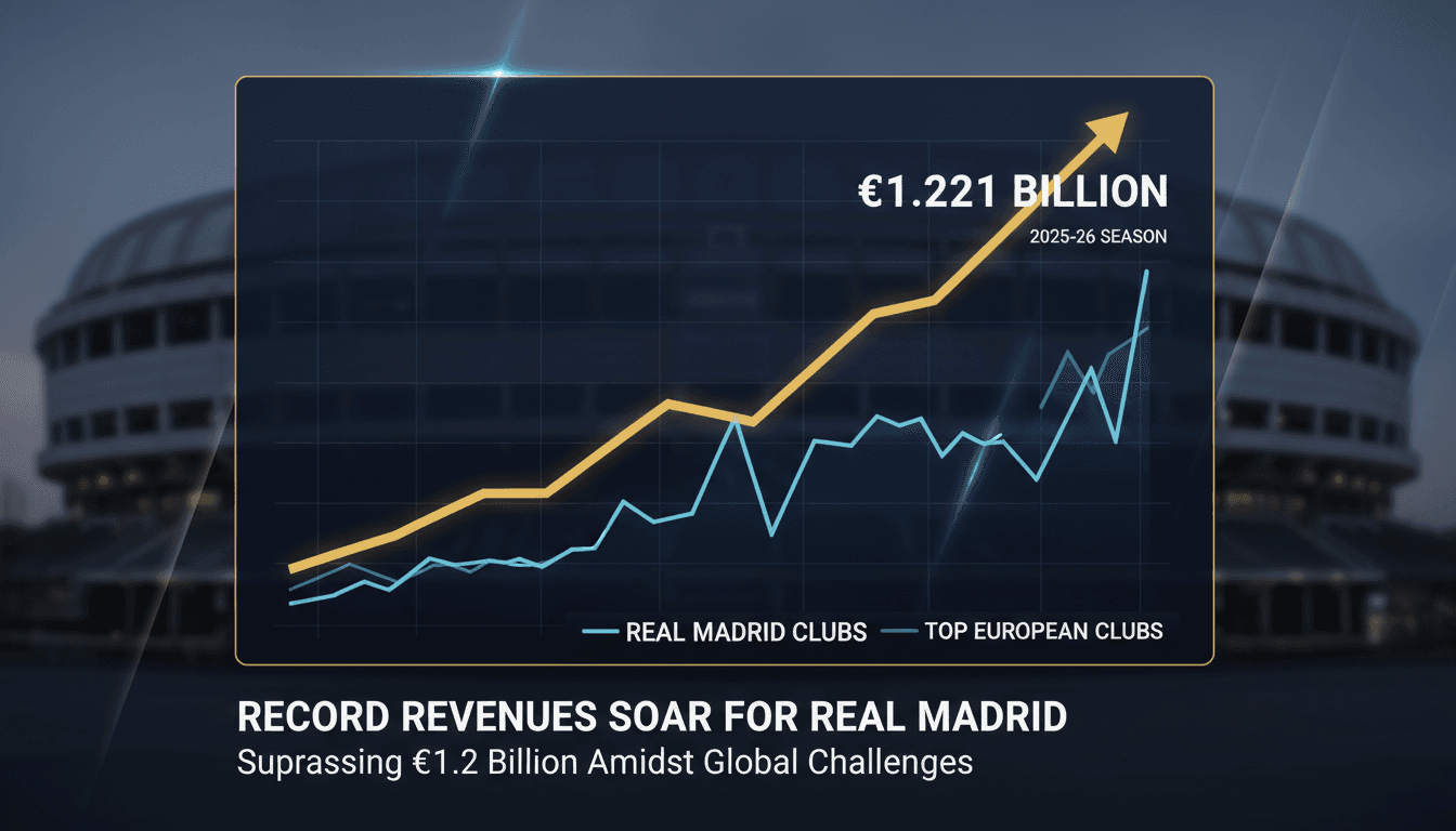 Real Madrid's financial report showcasing record revenues