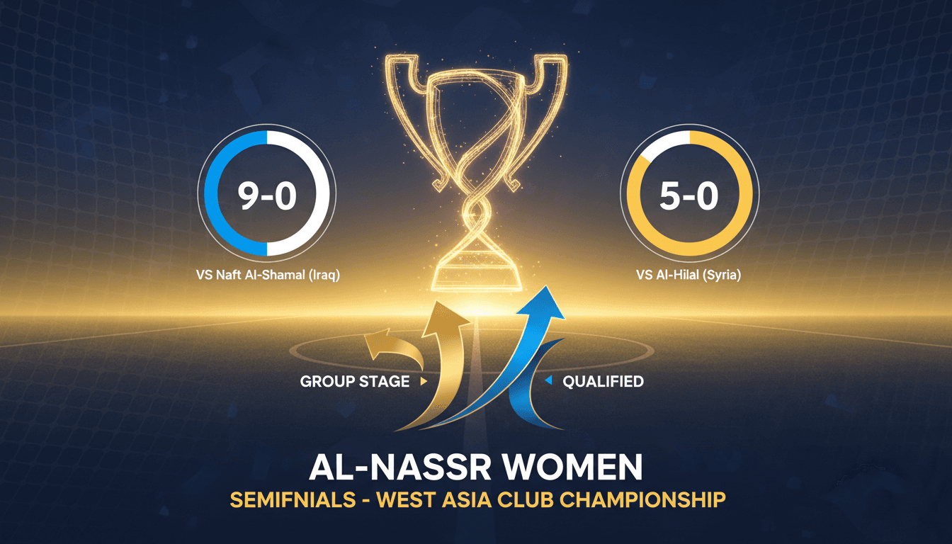 Al-Nassr women's football team celebrating their victory in the West Asia Club Championship.