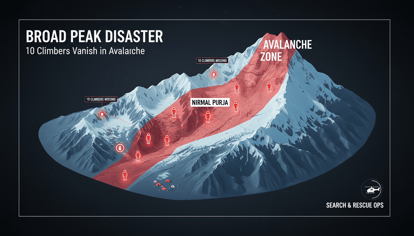 Rescue operations underway on Broad Peak after avalanche incident