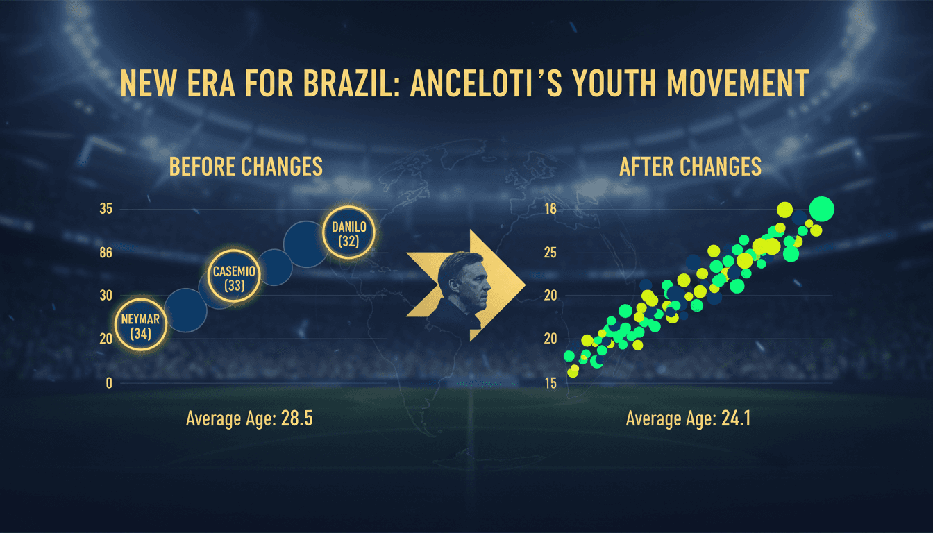 Carlo Ancelotti discussing changes to Brazil's national football team lineup