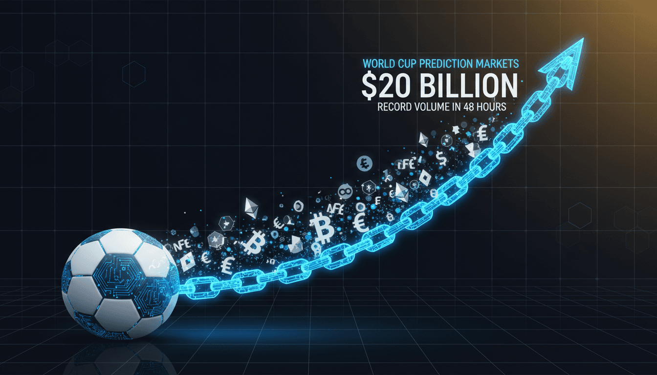 Graph showing the rise of prediction market volume during the World Cup
