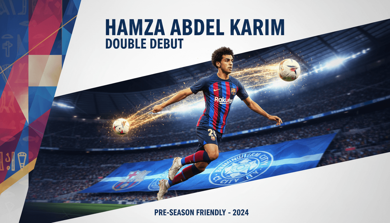Hamza Abdel Karim celebrating his goals during the match against Birmingham City.