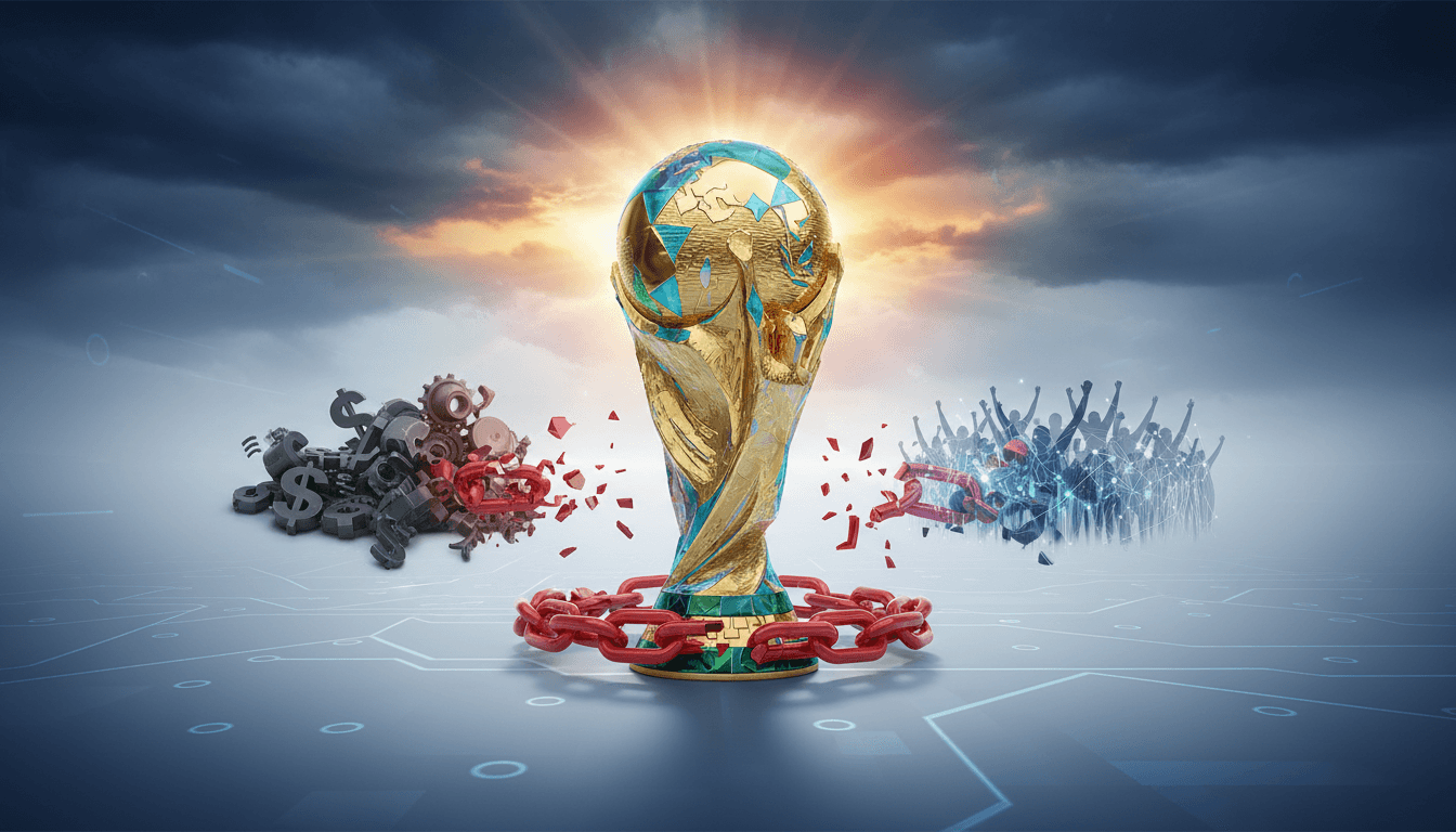 FIFA President Gianni Infantino announcing the cancellation of World Cup profit sale plans.