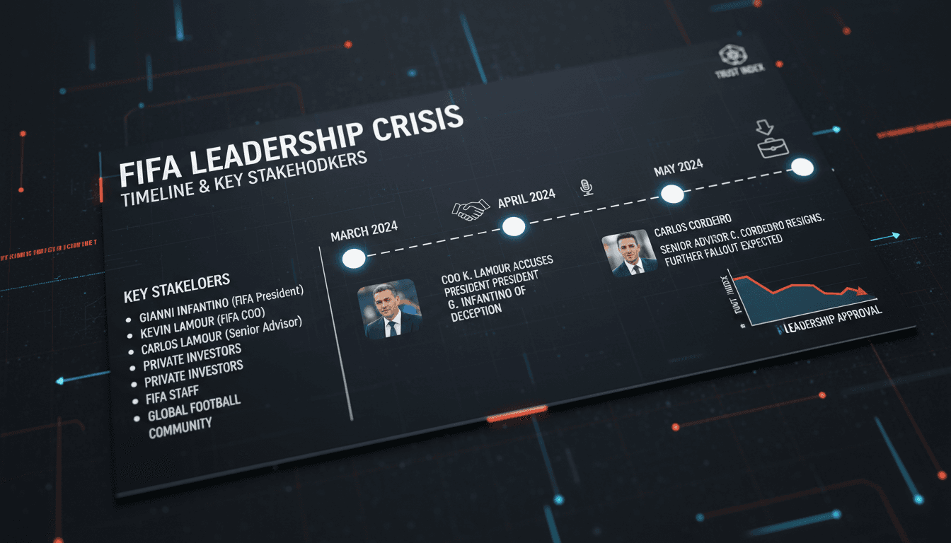 FIFA leadership crisis with COO Kevin Lamour and President Gianni Infantino
