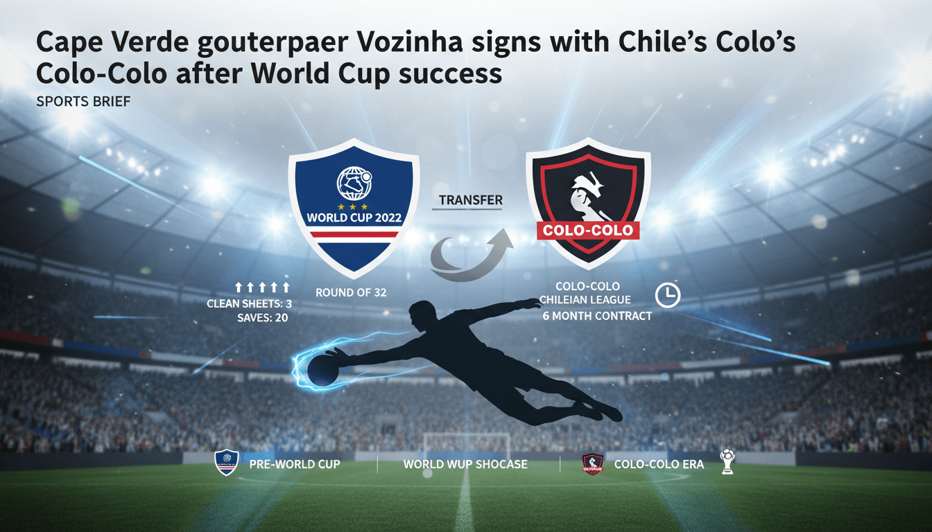 Cape Verde goalkeeper Vozinha celebrating his transfer to Colo-Colo