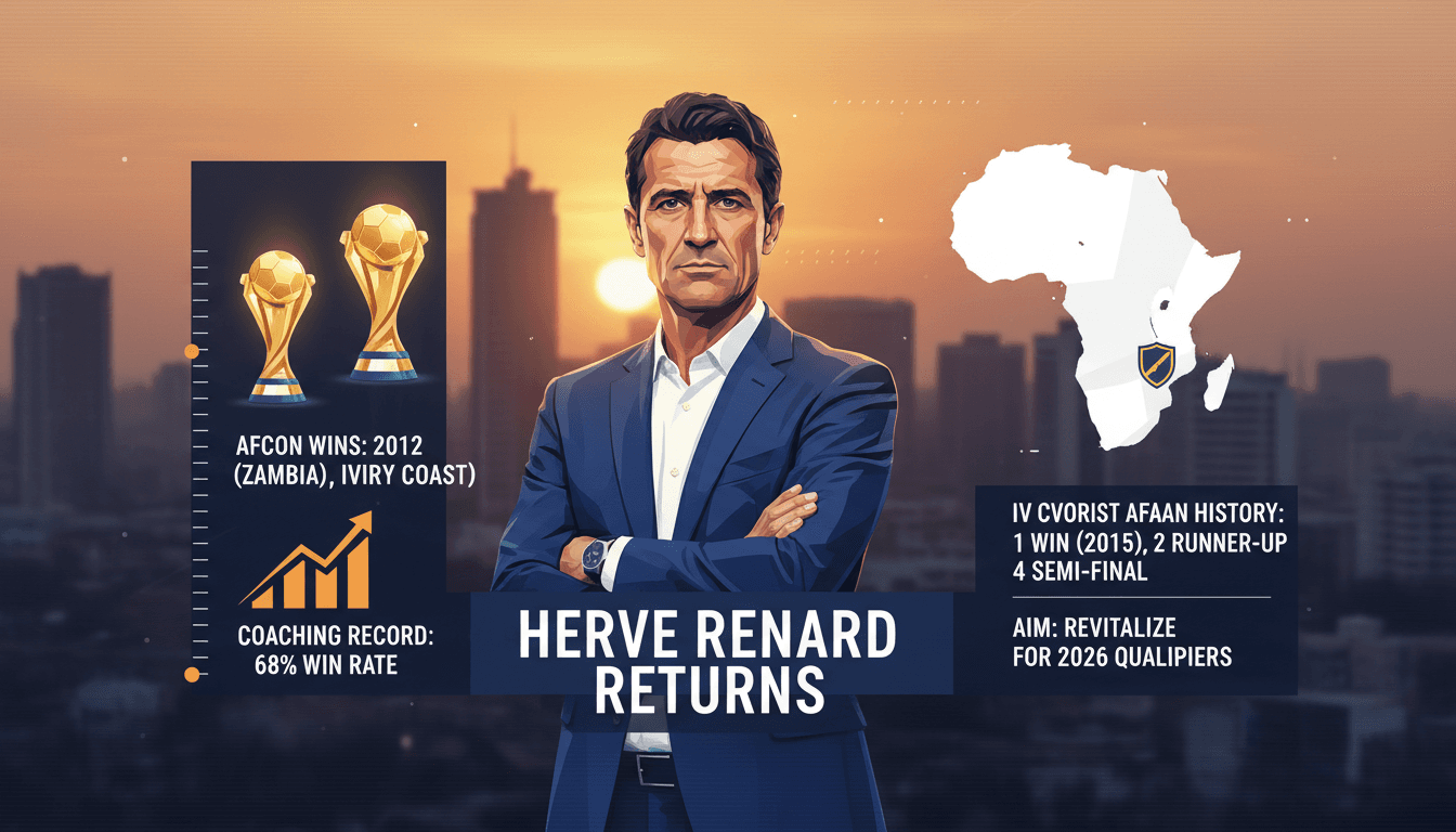 Herve Renard during a coaching session with the Ivory Coast national football team.