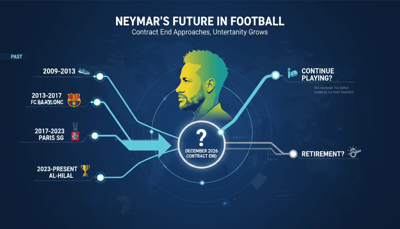 Neymar contemplating his future in football as contract ends