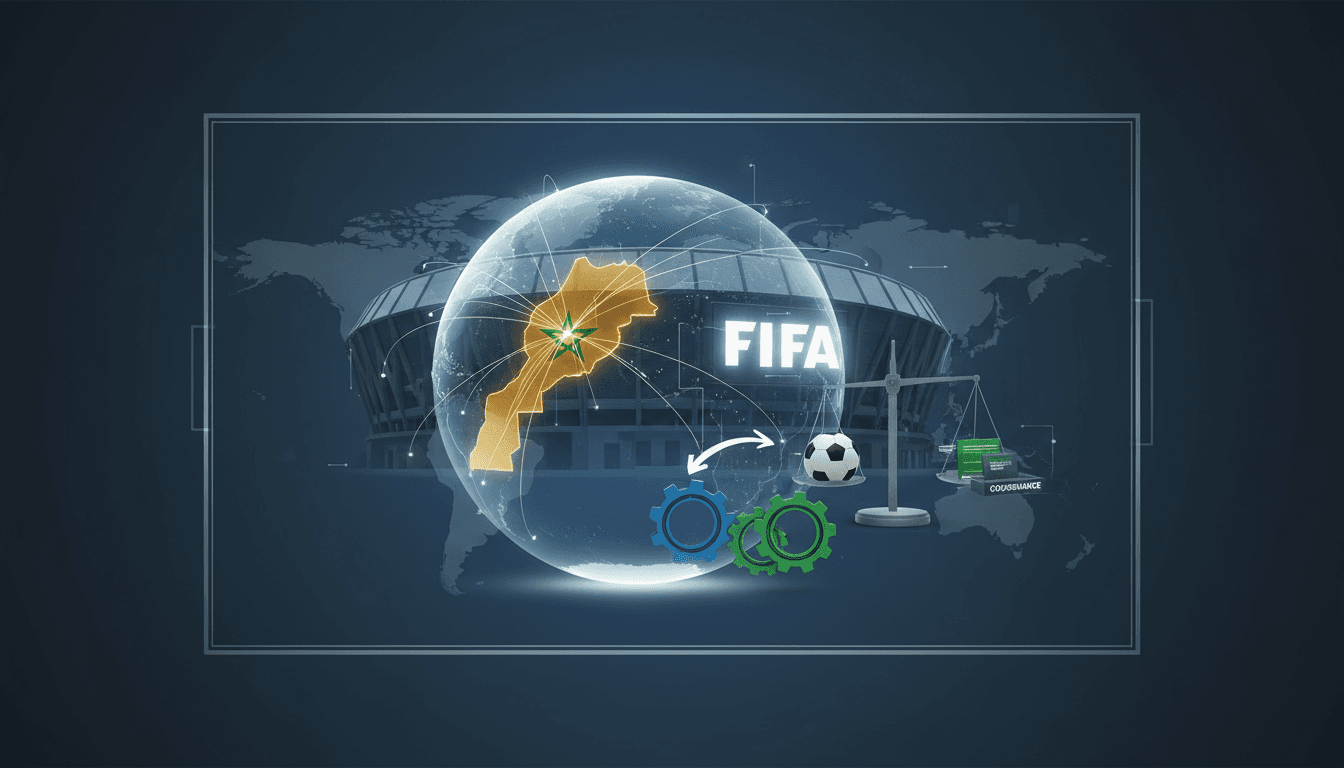 FIFA President Gianni Infantino discussing World Cup final hosting with Moroccan officials.