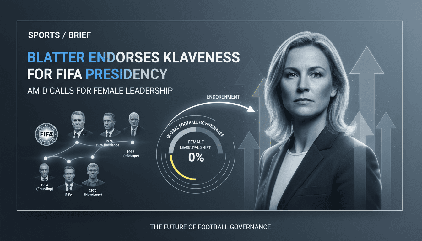 Joseph Blatter endorsing Lise Klaveness for FIFA presidency
