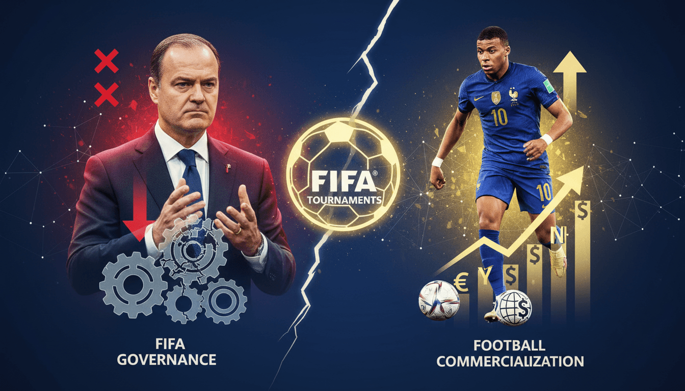 FIFA President Gianni Infantino addressing the media amidst controversy.