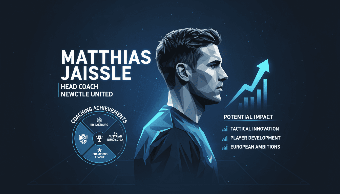 Matthias Jaissle, the new head coach of Newcastle United, during a training session.