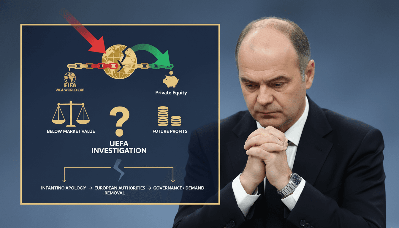 FIFA President Gianni Infantino during a press conference