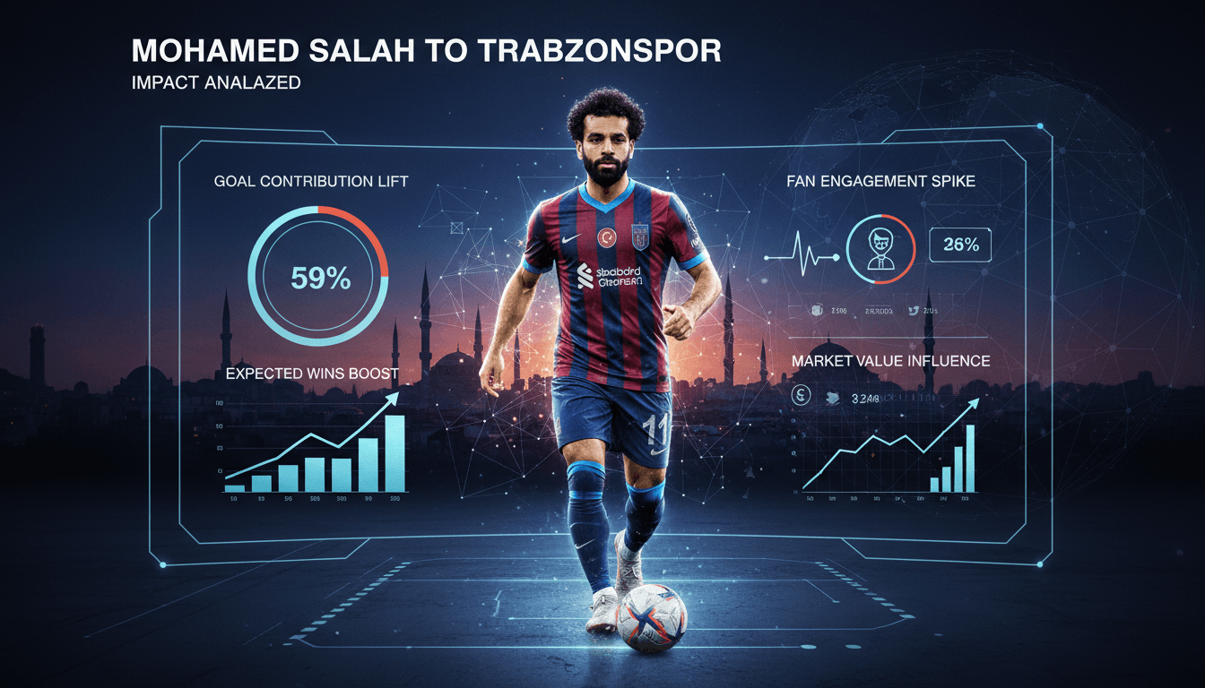Mohamed Salah being welcomed by fans at Trabzonspor's stadium in Istanbul.