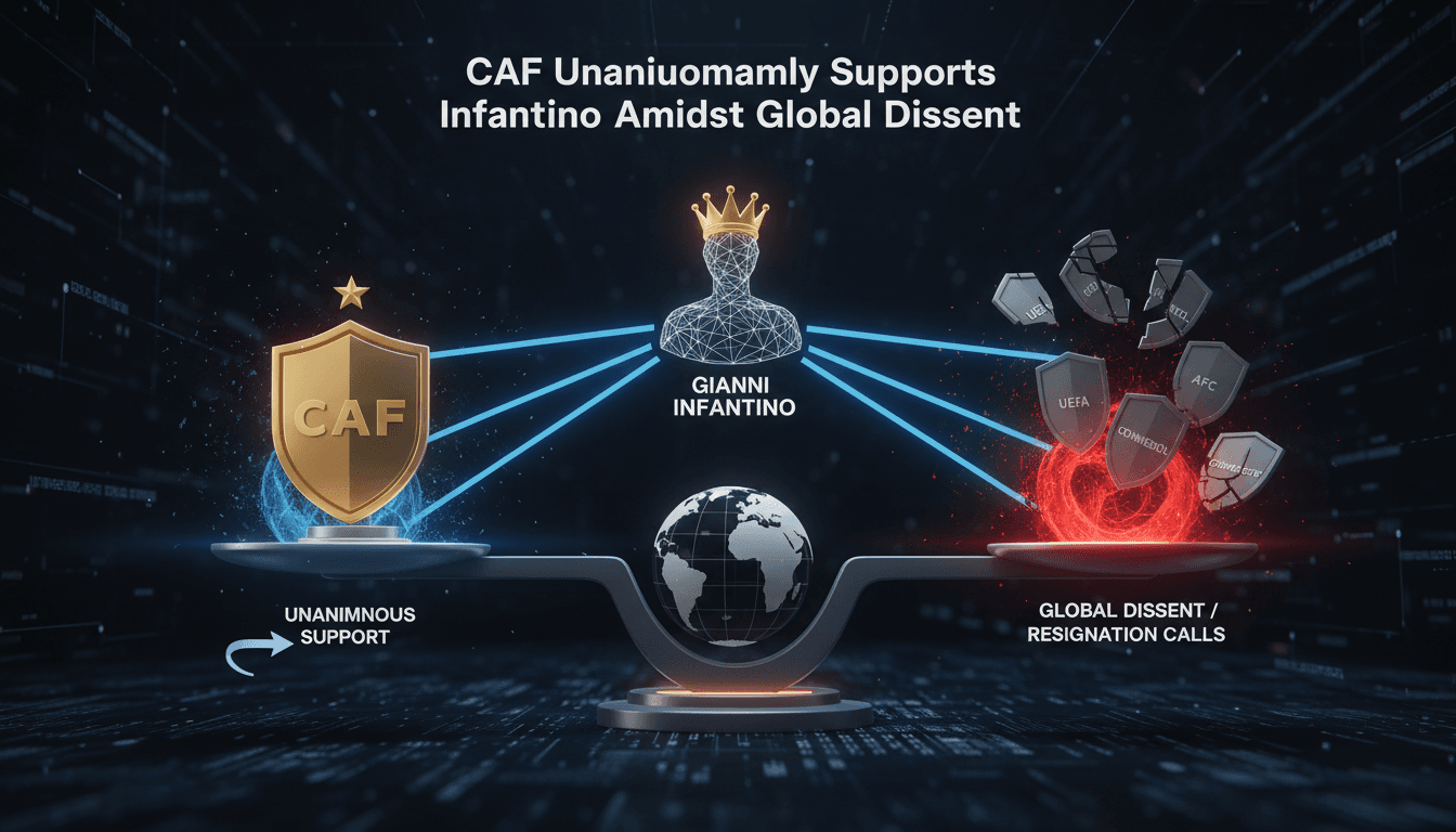 CAF leaders endorse Gianni Infantino amidst global dissent.