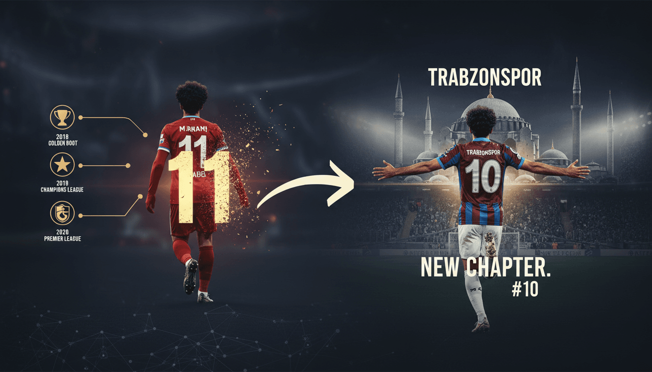 Mohamed Salah wearing the number 10 jersey at Trabzonspor