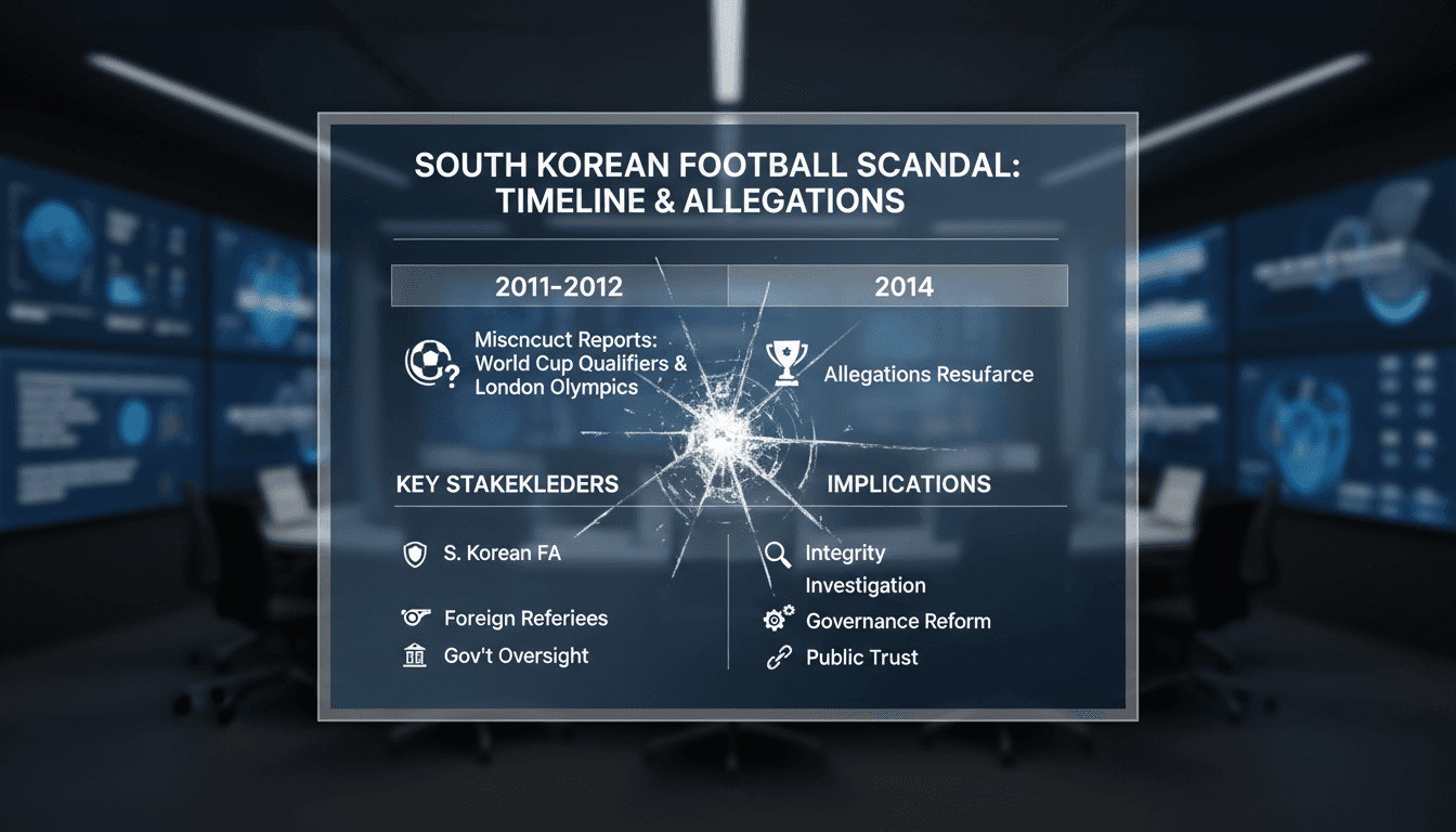 South Korean Football Association logo with a backdrop of a football field