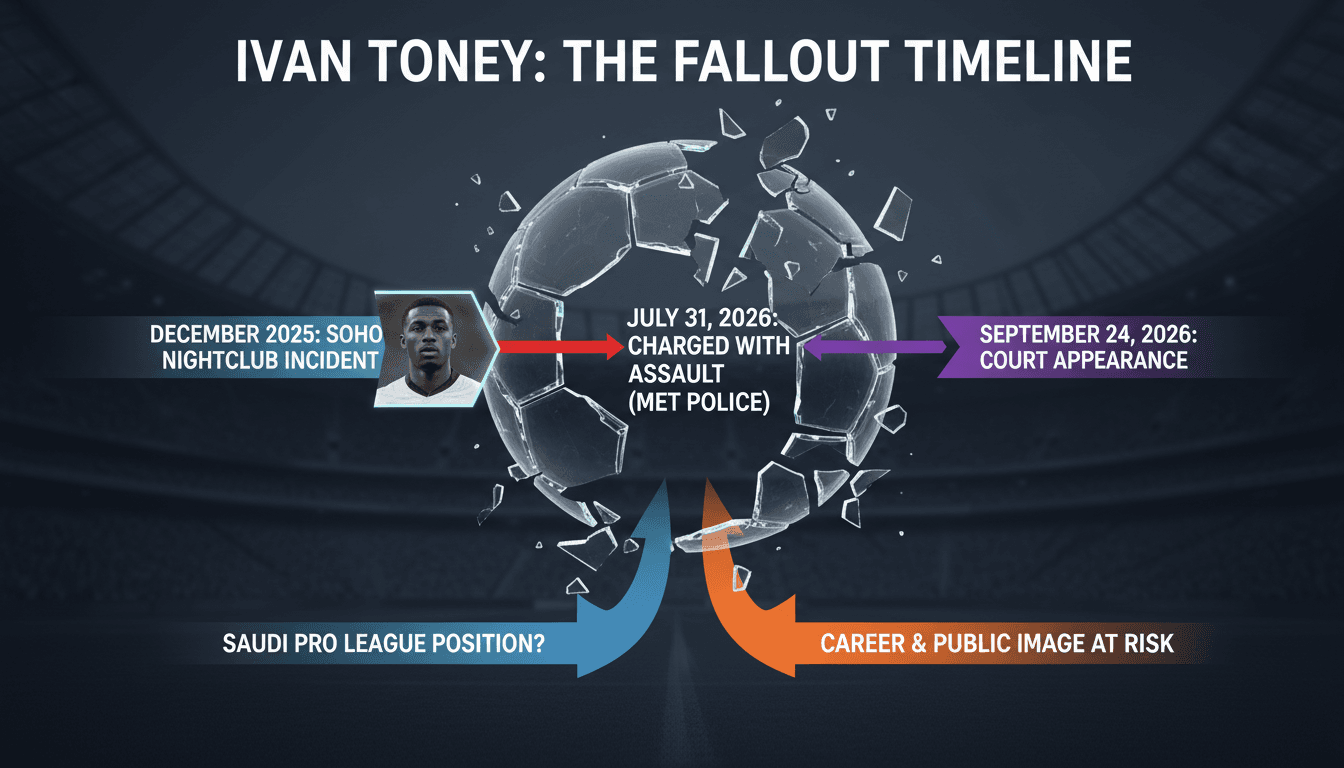 Ivan Toney charged with assault following nightclub incident in London