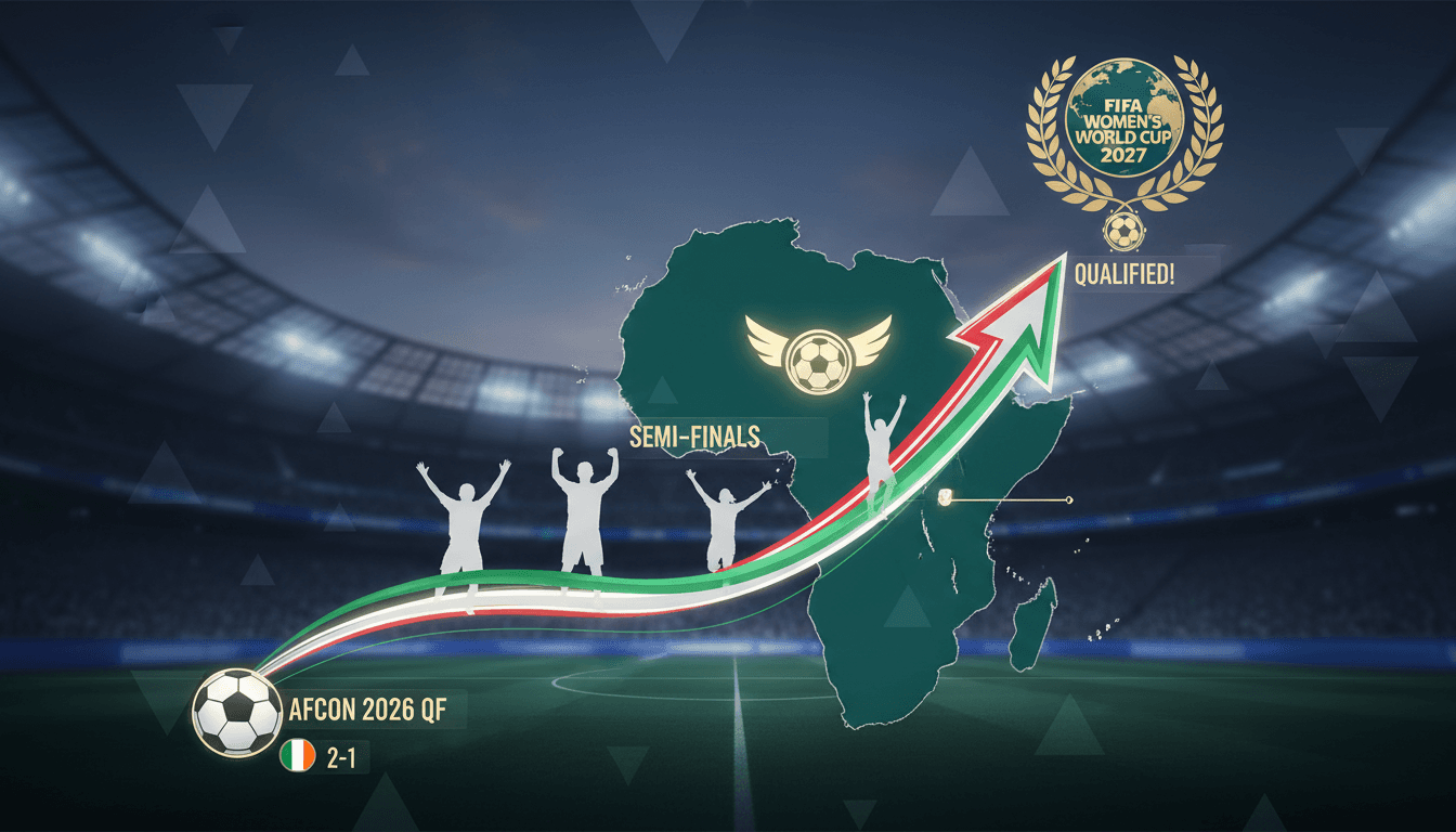 Algerian women's football team celebrating their AFCON victory