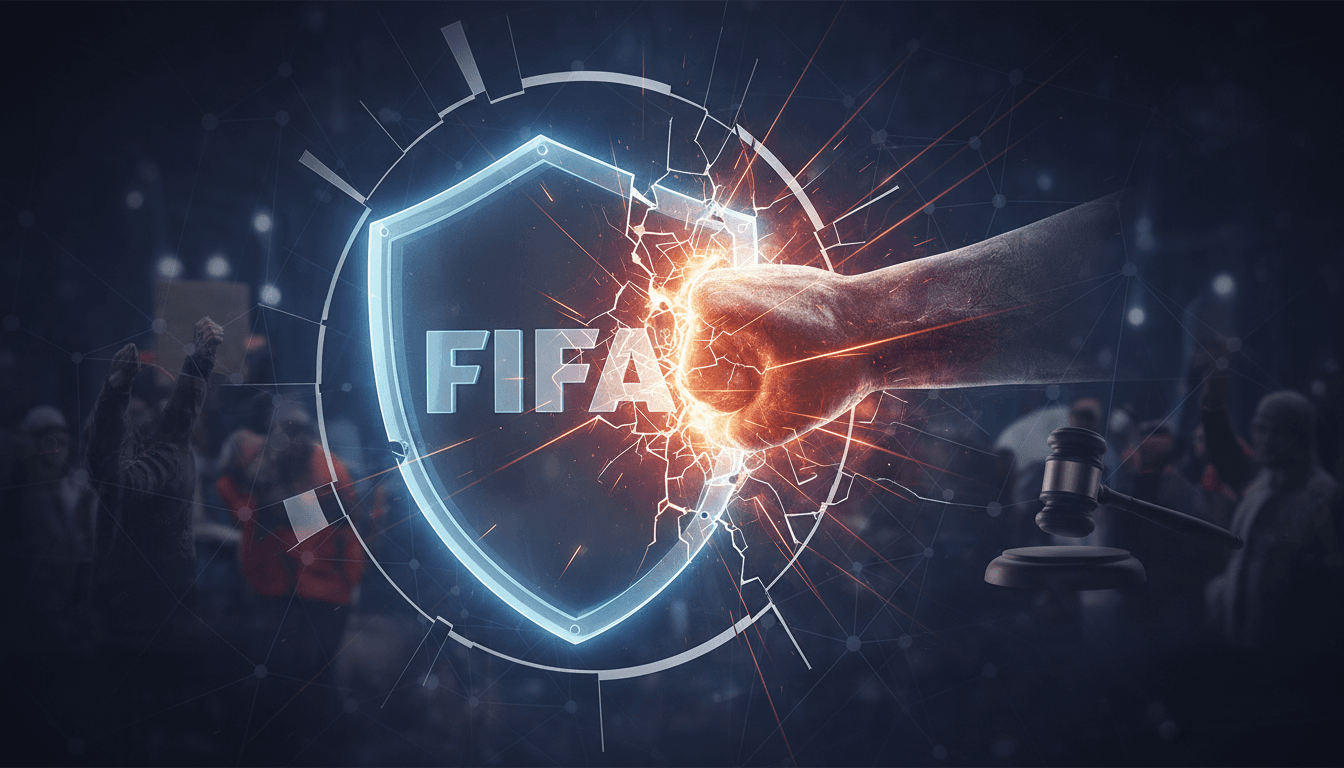 FIFA President Gianni Infantino speaking at a press conference