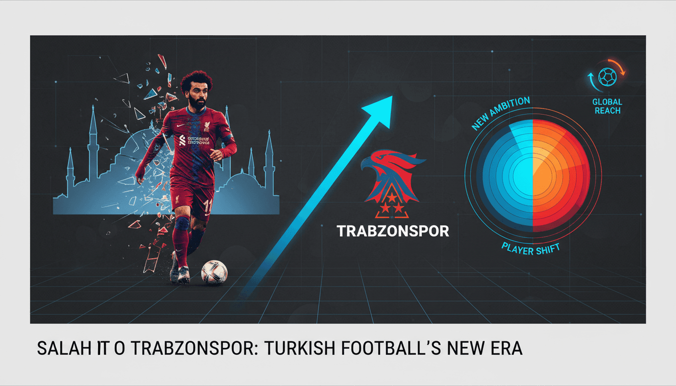 Mohamed Salah in Trabzonspor colors during a press conference.