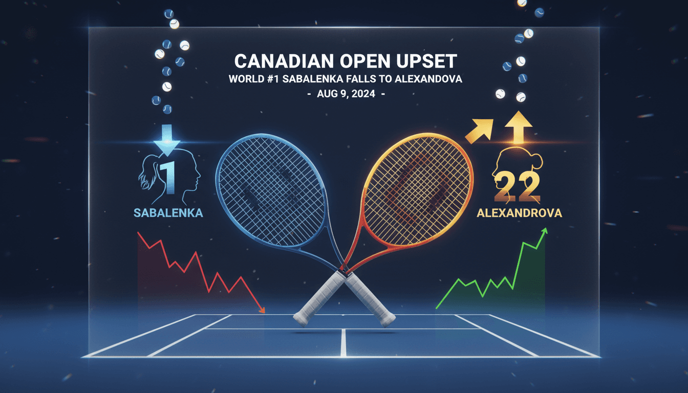 World number one Aryna Sabalenka upset by Ekaterina Alexandrova at Canadian Open