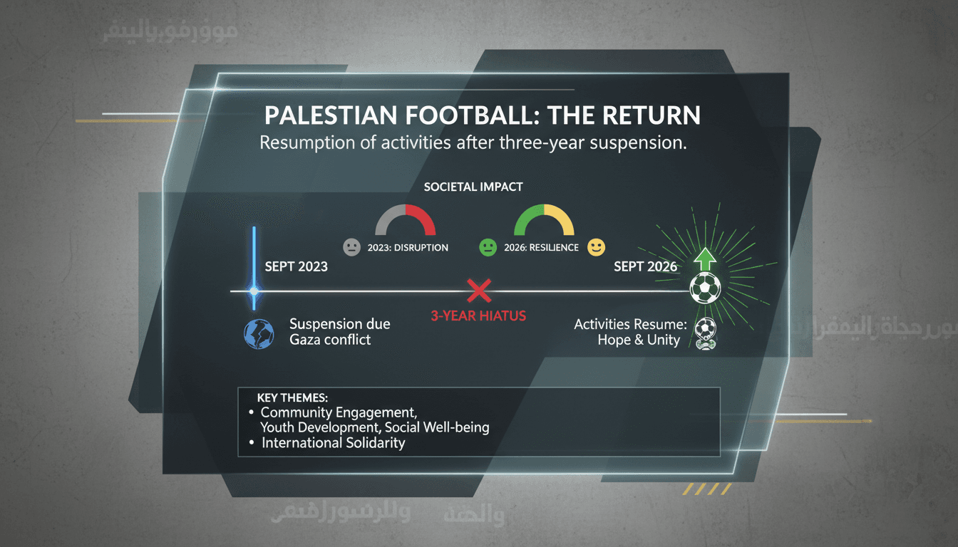 Palestinian Football Association announces resumption of football activities after three-year suspension