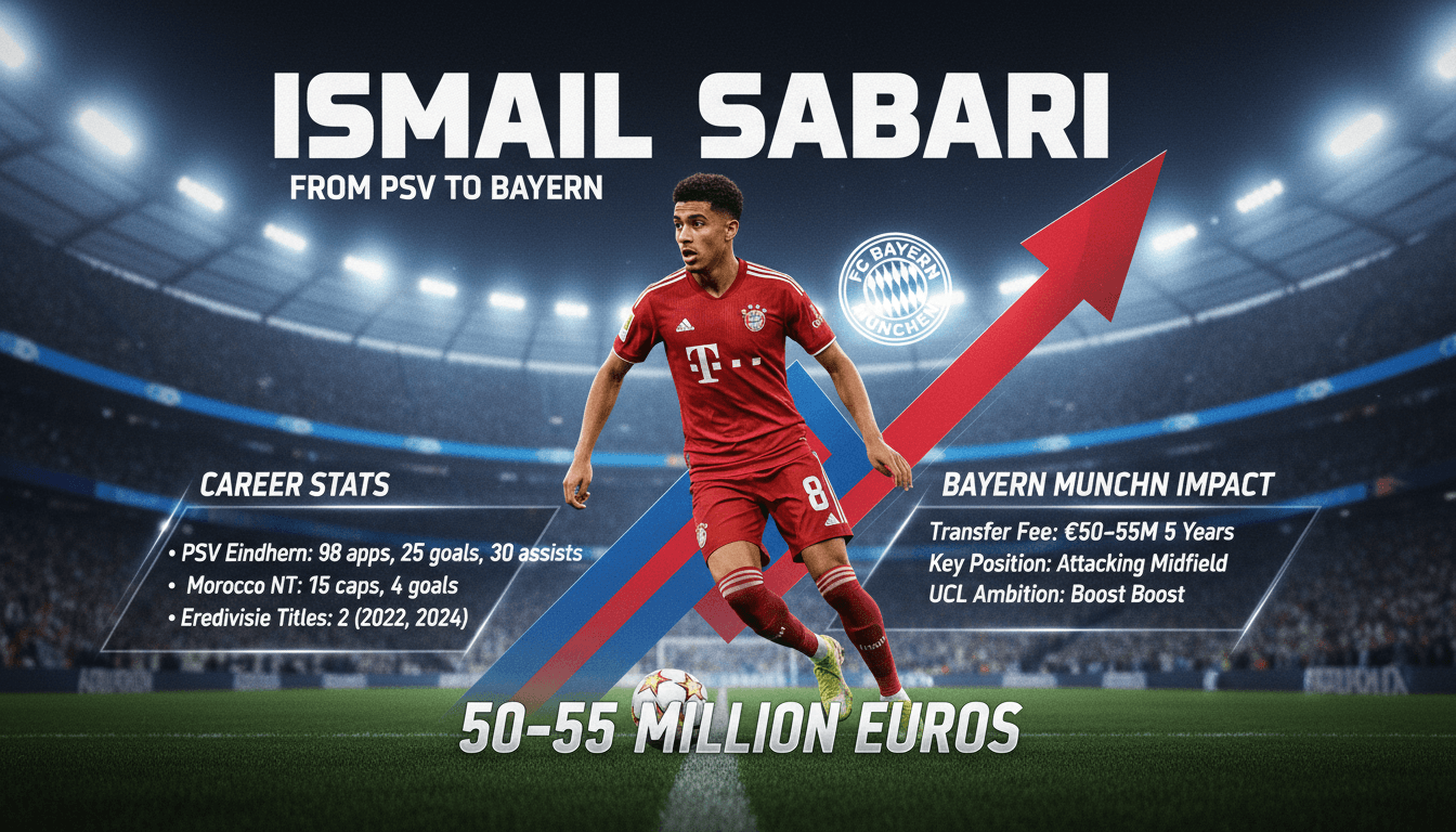 Ismail Sabari in Bayern Munich colors during a press conference.