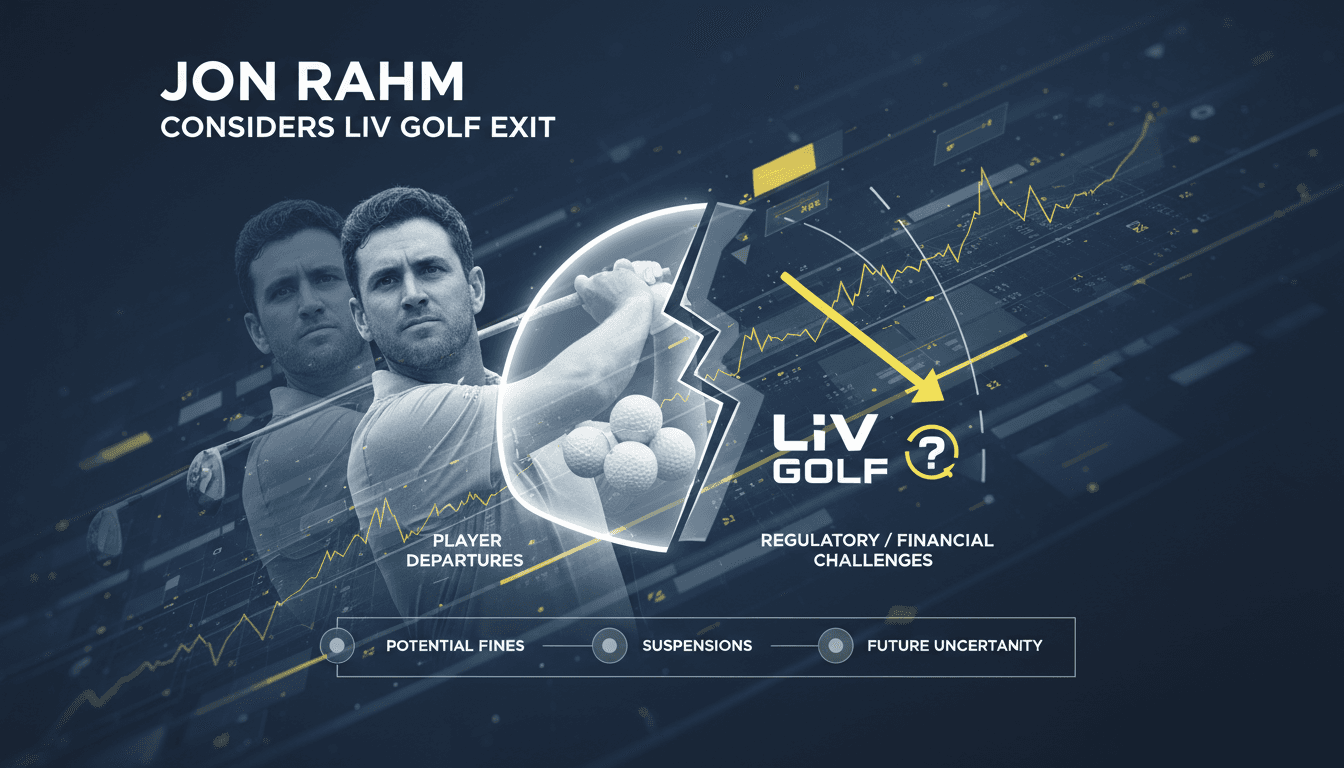 Jon Rahm contemplating his future in professional golf amidst LIV Golf challenges.