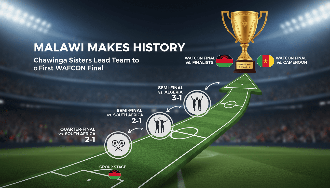 Malawi women's football team celebrating their WAFCON semi-final victory