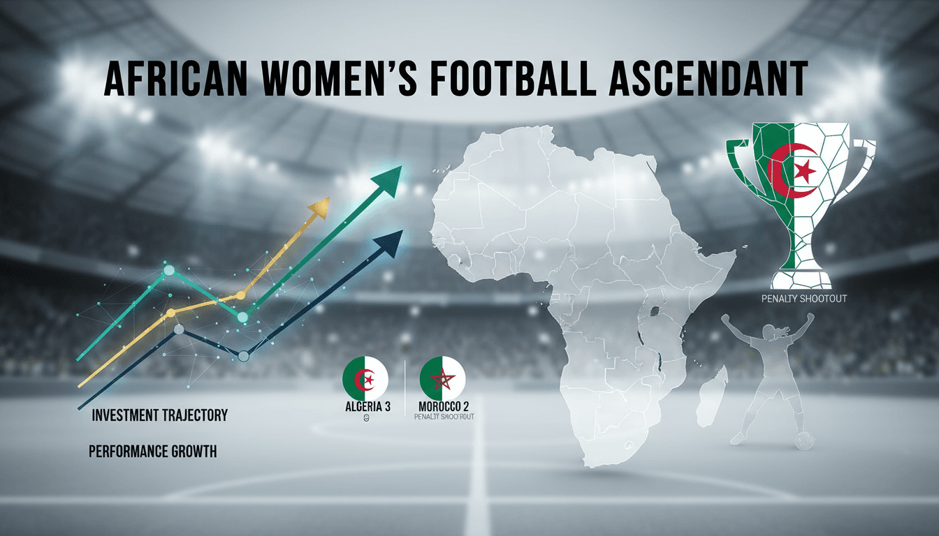 Algeria celebrates victory in the Women's Africa Cup of Nations against Morocco.
