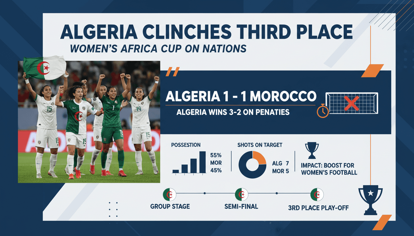 Algeria women's football team celebrating their victory at the Women's Africa Cup of Nations
