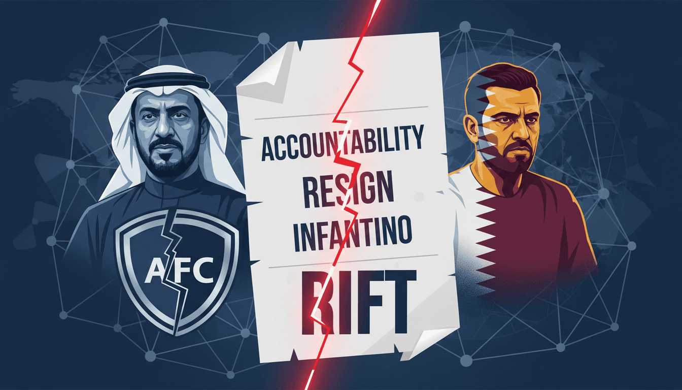 AFC President Salman addressing the media about the joint letter criticizing FIFA President Infantino amidst Qatar's objections.