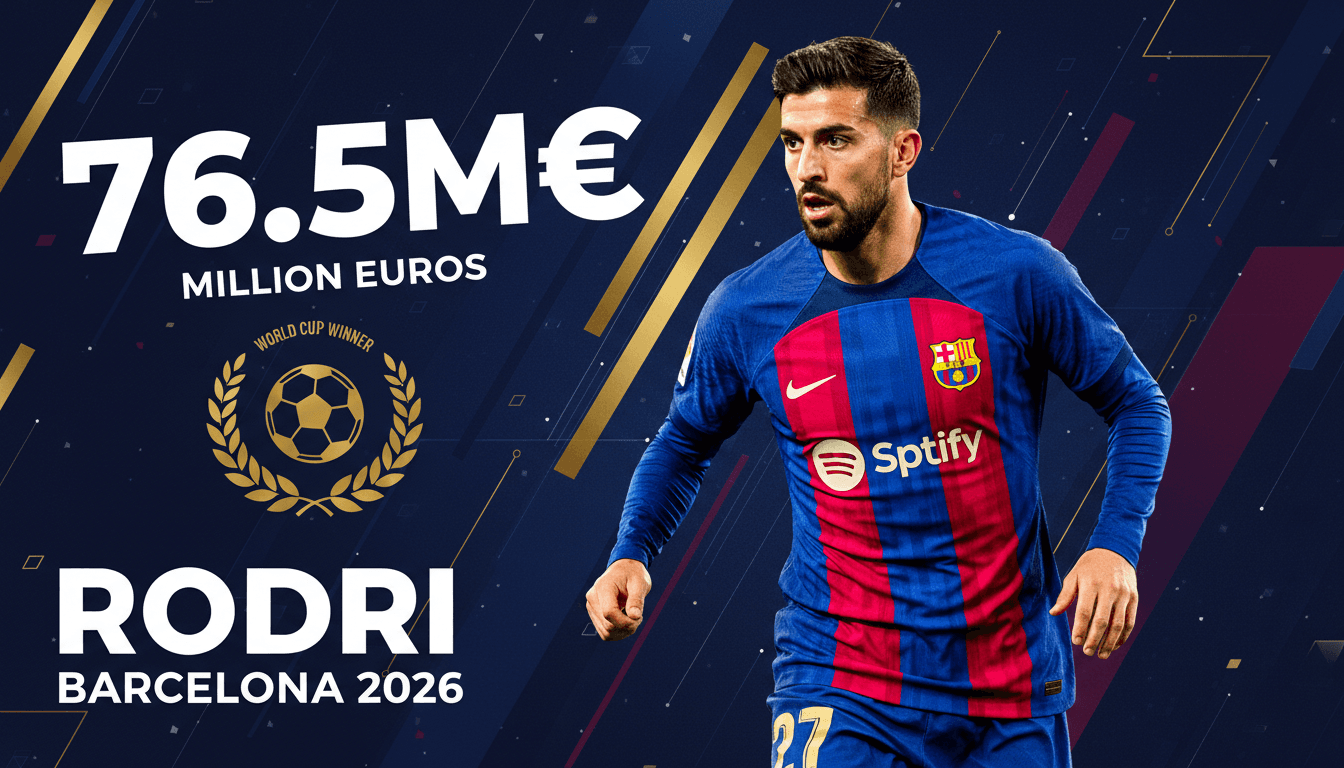 Rodri Transfers to Barcelona from Manchester City for 76.5 Million Euros
