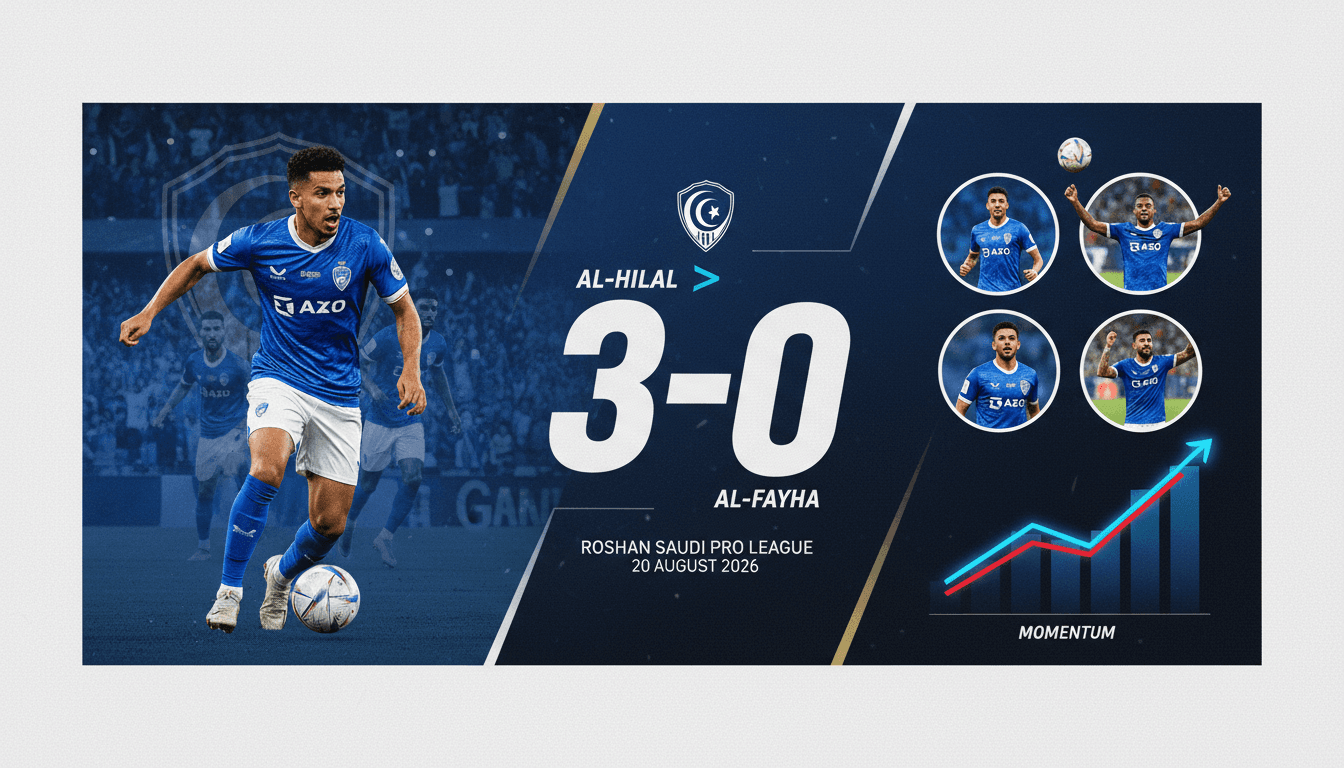 Al-Hilal players celebrating their 3-0 victory in the Roshan Saudi Pro League match against Al-Fayha.