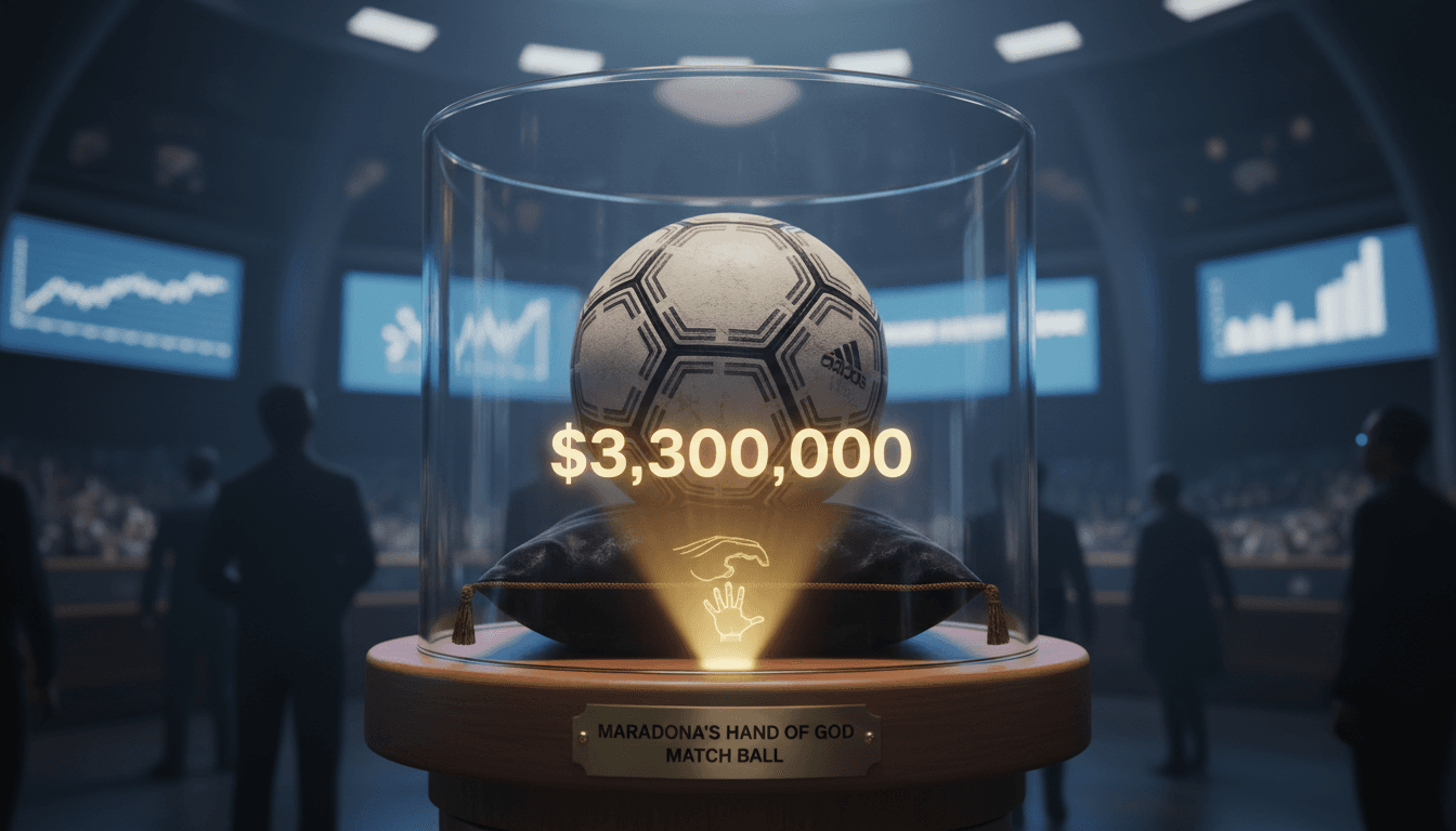 Maradona's 'Hand of God' Ball Sold for $3.3 Million at Auction
