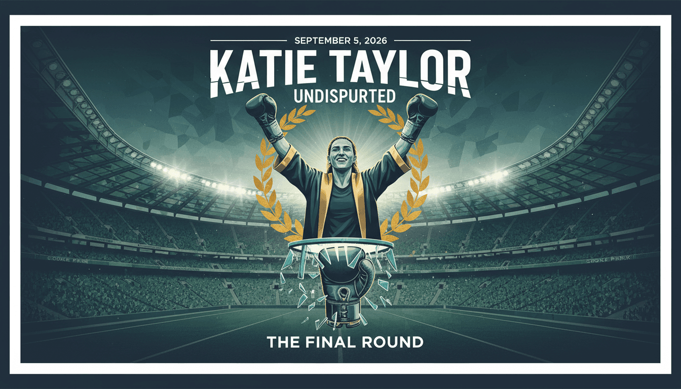 Katie Taylor celebrating her retirement fight, symbolizing the rise of women's sports.