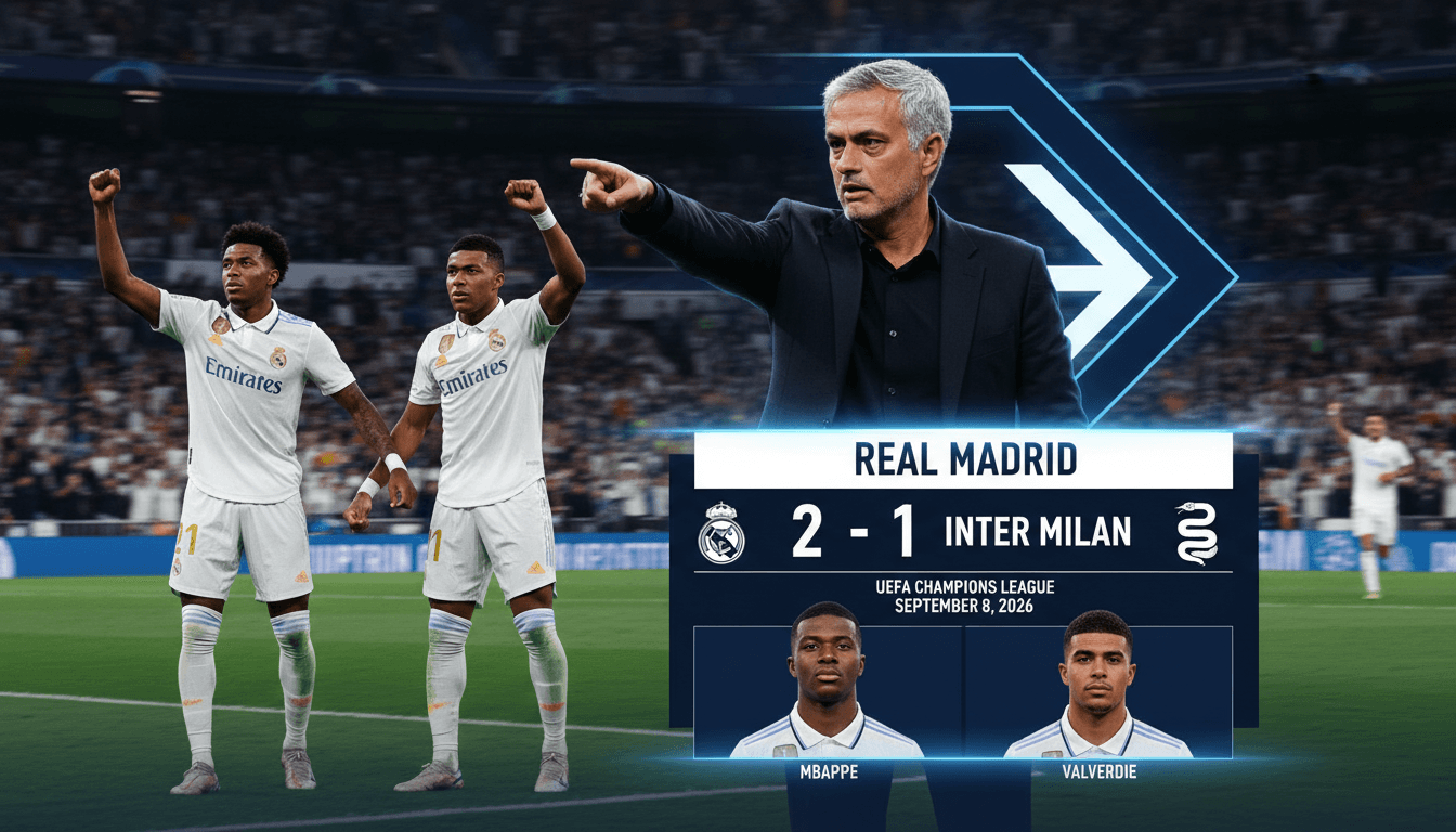 Real Madrid vs Inter Milan match highlights with Mourinho's strategic impact in UEFA Champions League opener.