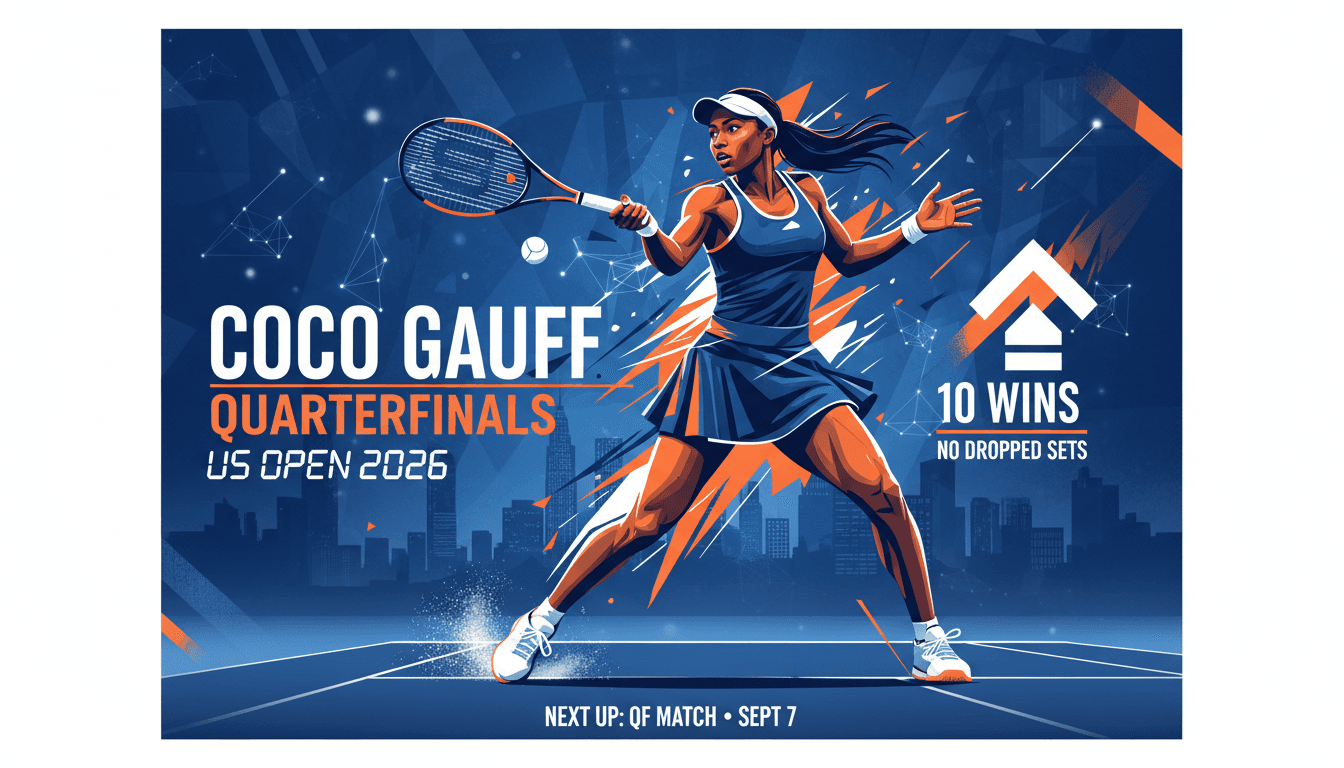 Coco Gauff celebrating her victory at the US Open, showcasing her competitive spirit and winning streak.