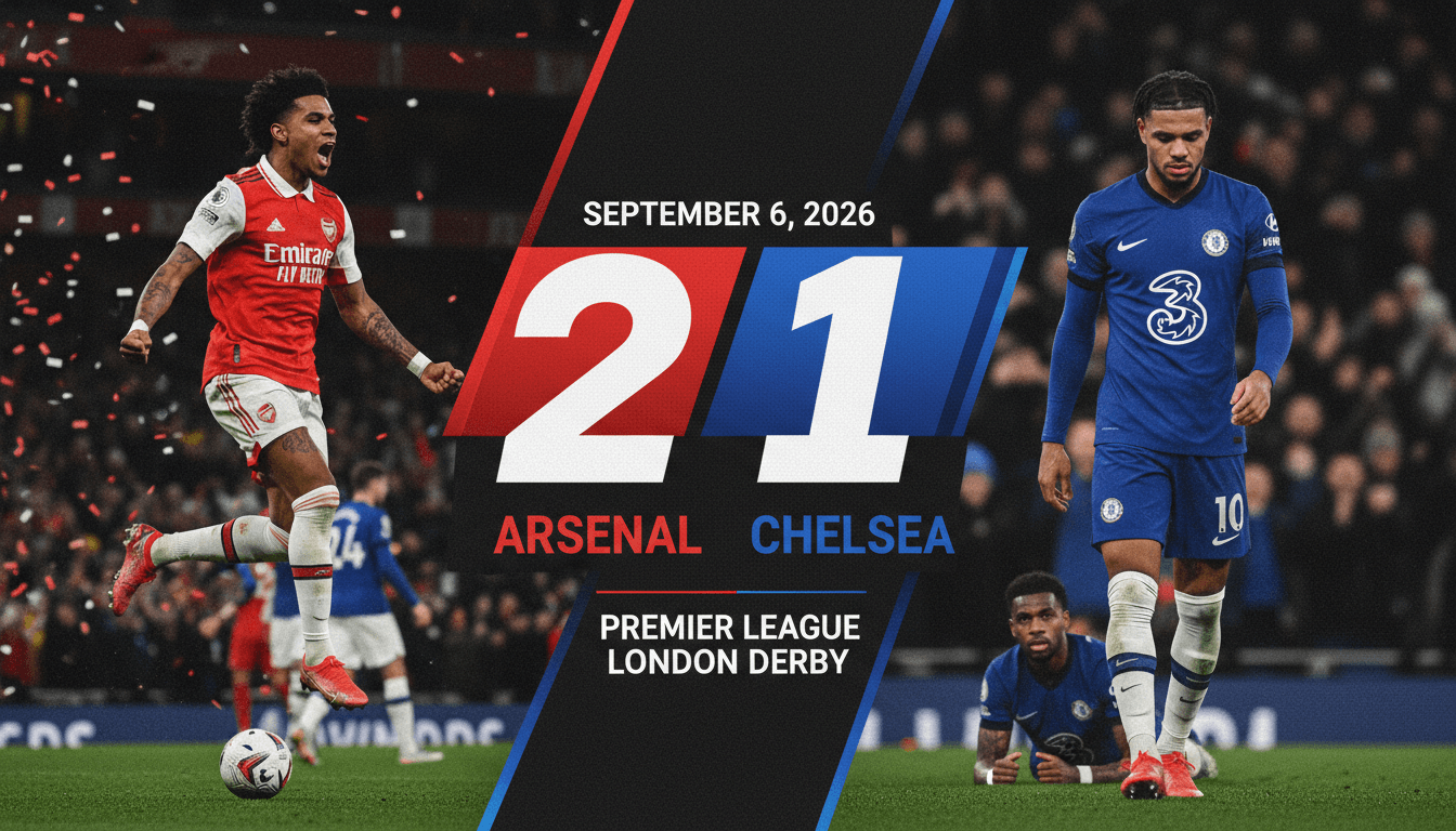 Arsenal Secures 2-1 Victory Over Chelsea in Premier League London Derby