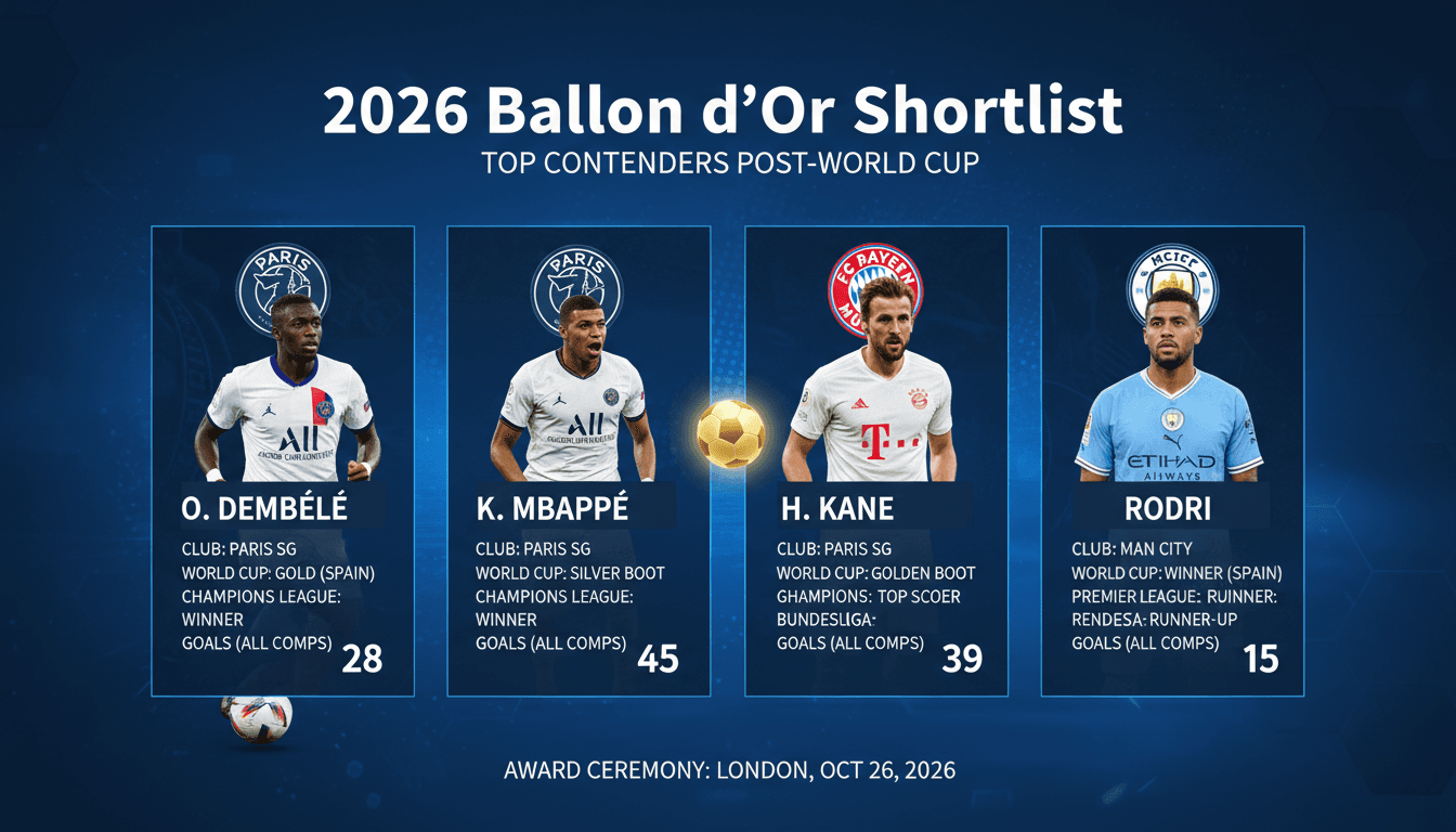 2026 Ballon d’Or Shortlist Features Top Football Stars Following World Cup