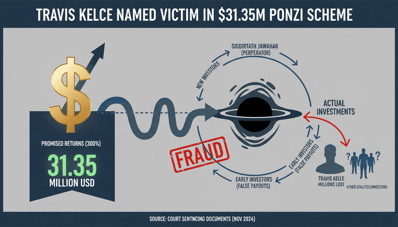 Travis Kelce Identified as Victim in $31.35 Million Ponzi Scheme Sentencing