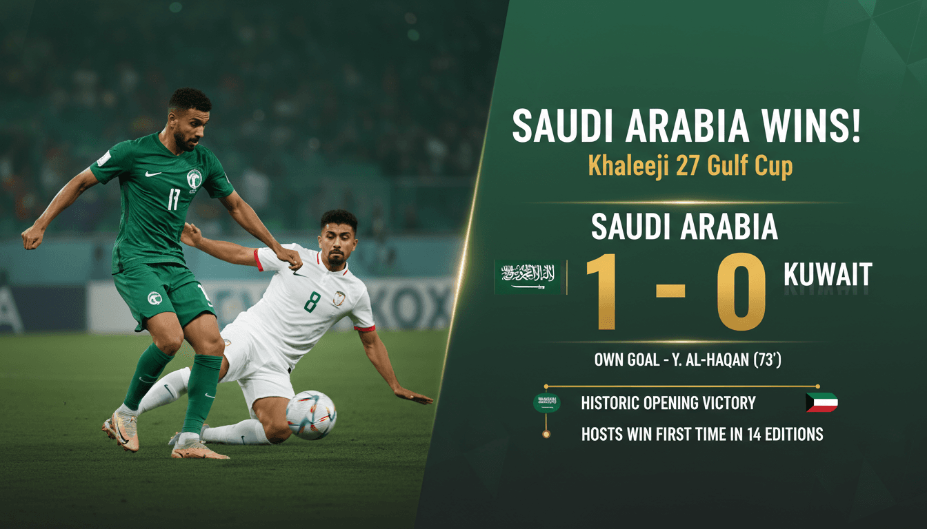 Saudi Arabia Wins Opening Match of Khaleeji 27 Gulf Cup Against Kuwait