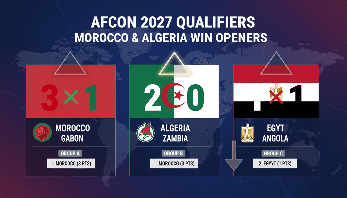 Morocco and Algeria Win Opening Matches in AFCON 2027 Qualifiers