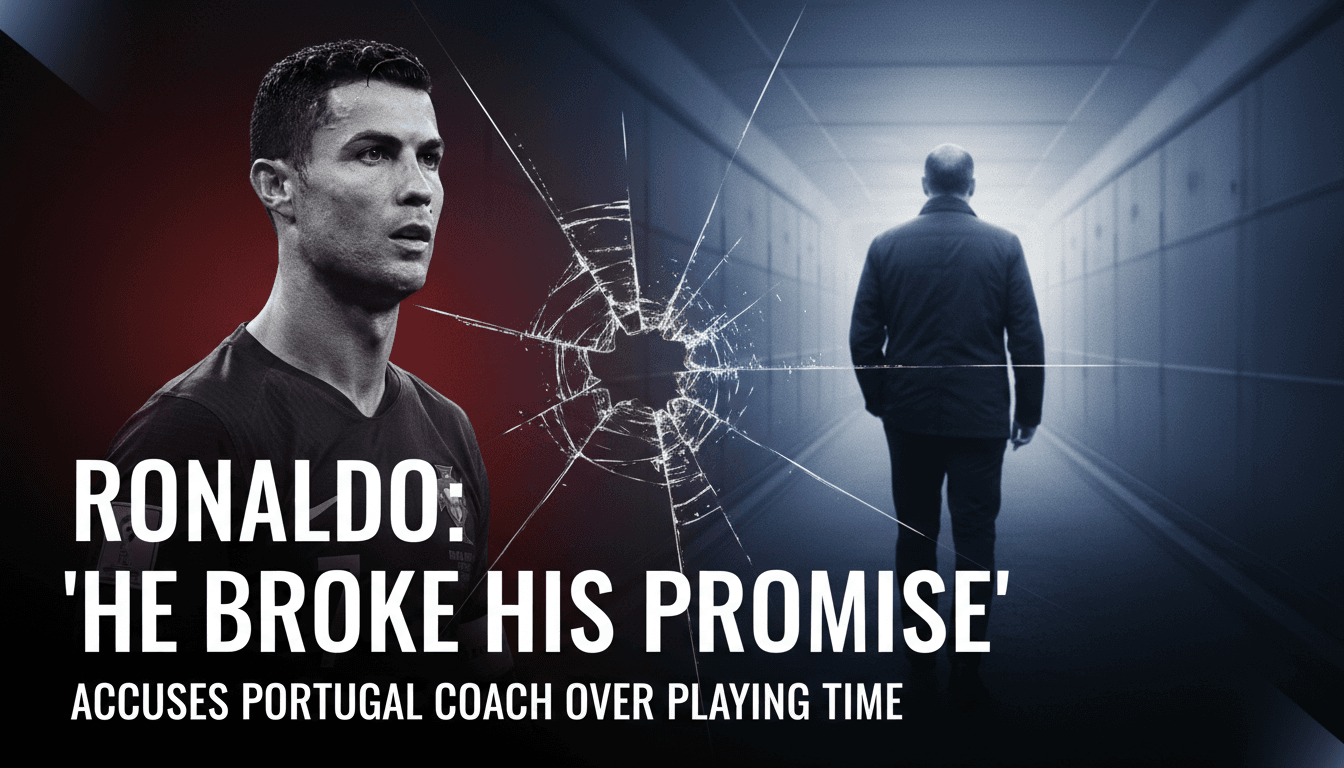 Cristiano Ronaldo addressing the media about his dispute with coach Jorge Jesus over playing time in the Nations League.