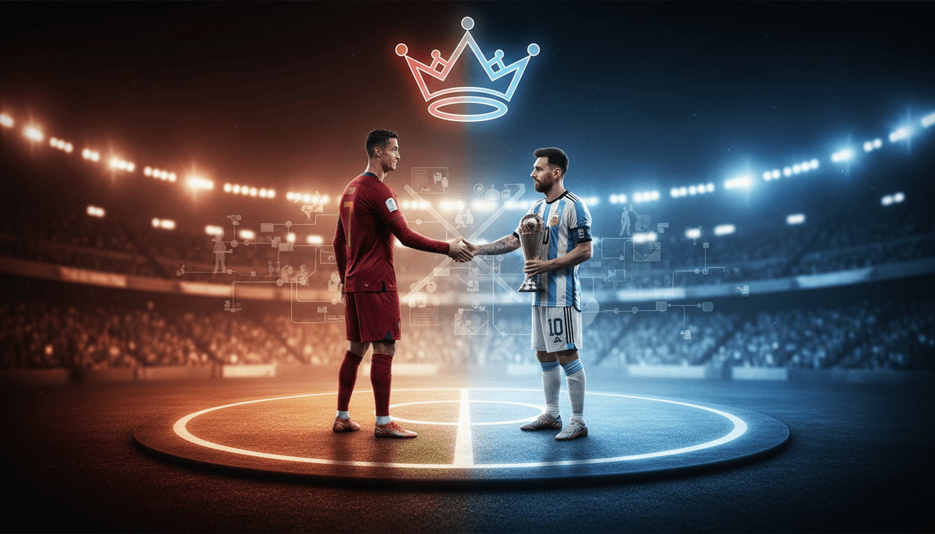 Ronaldo and Messi in jerseys, showcasing mutual respect in sports rivalry.