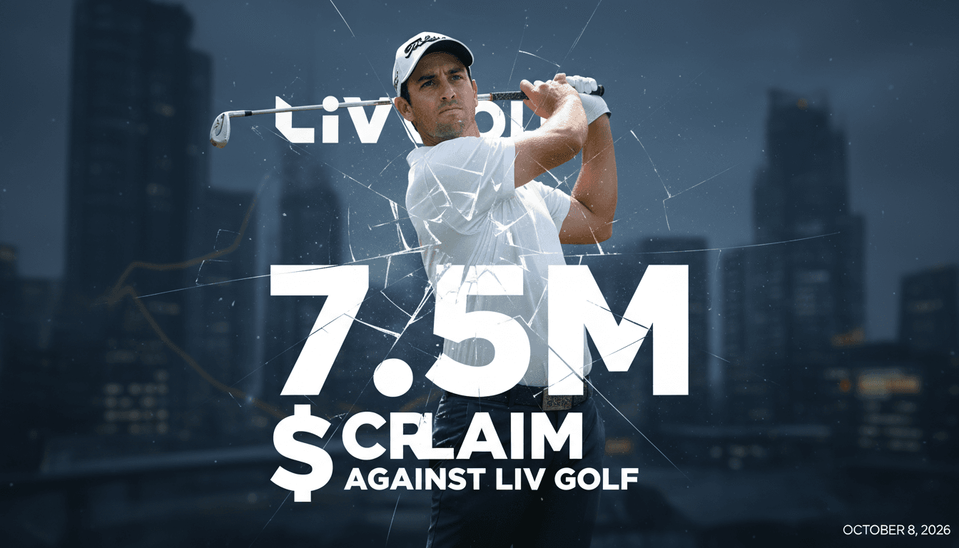 Jon Rahm announcing his exit from LIV Golf, emphasizing his $7.5 million claim against the league.